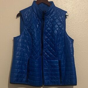 Women's Talbots Blue Quilted Vest
